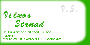 vilmos strnad business card